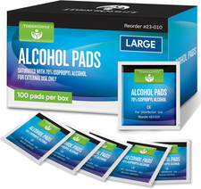 Sterile Alcohol Wipes For Injections 100 Pack 70 Isopropyl Alcohol Pads