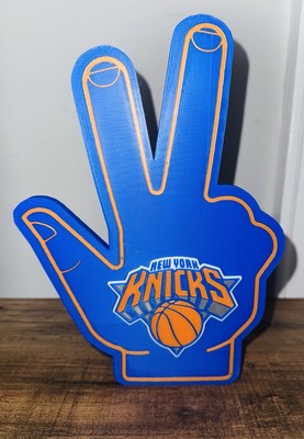 New York Knicks NY Finger Hand 3D Display Art Jalen Brunson Celly Celebration