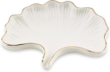 Keramik Seifenschale Mit Ablauf, Ginkgo-Blattförmige Seifenschale, Seifenablage 