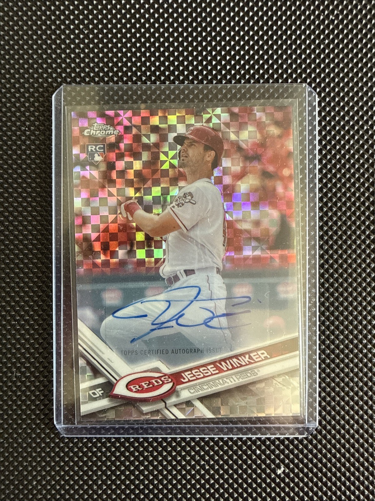 2017 Topps Chrome Update - Jesse Winker #HMT31 X-Fractor Autographs /99 (AU, RC)