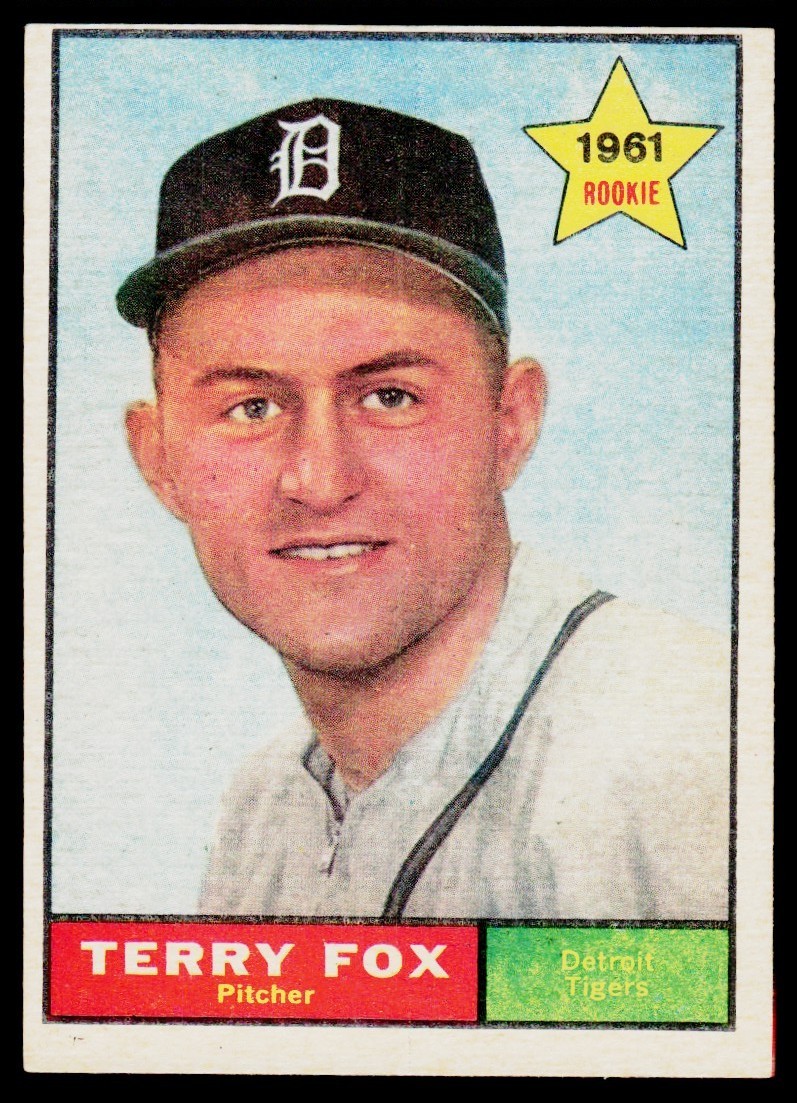 1961 Topps Terry Fox Rookie Detroit Tigers #459