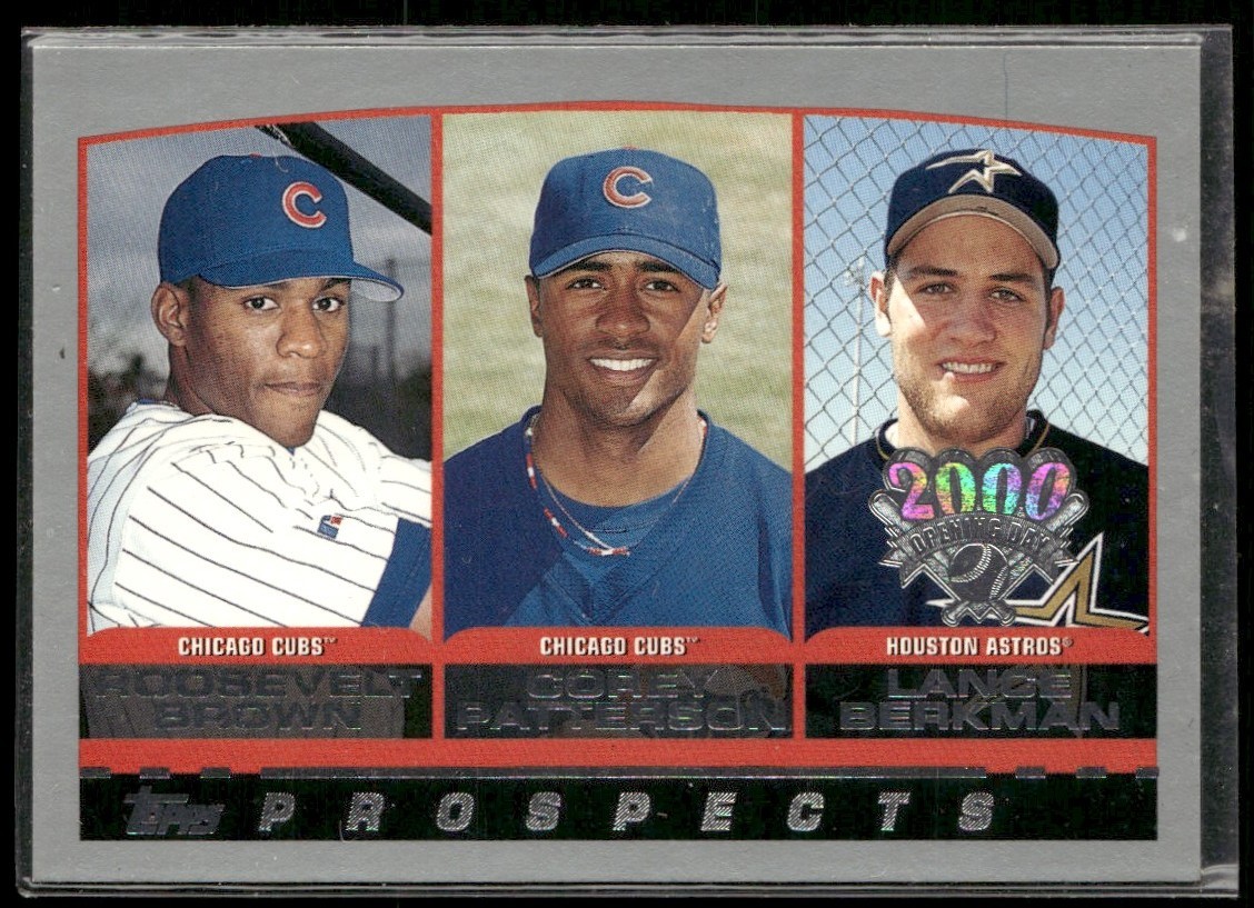 2000 Topps Opening Day Roosevelt Brown/Corey Patterson/Lance Berkman Rookie