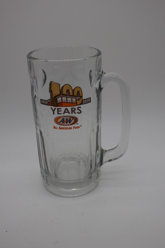 2019 A&W Root Beer 100th Anniversary Glass Mug 1919-2019 Centennial Stein