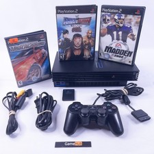 Sony PlayStation 2 PS2 Fat SCPH-39001 Paquete Controlador Tarjeta de Memoria 3 Juegos