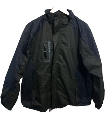 Xue Han Herren blau grün Mantel Reißverschluss gefüttert Windbreaker Regen Golf Jacke 46/48''
