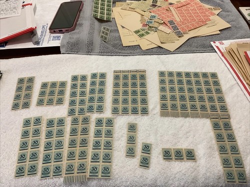 GERMANY-(-1923-)-30.000 Mark-INFLATION lot Of Blocks /FAULTS-SEE PHOTOS.#7