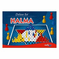 Noris Deluxe Set Halma, Strategiespiel, Brettspiel, Denkspiel, Kinder, Spiel