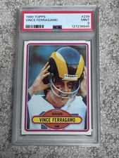 PSA 9 FOOTBALL CARD 1980 TOPPS LOS ANGELES RAMS VINCE FERRAGAMO