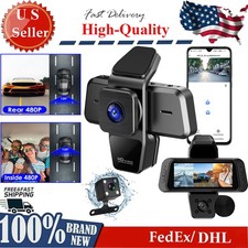 1080P FHD Dash Cam With 3 ChannelsWiFi Dash Cam 170  Wide Angle Motion Detection