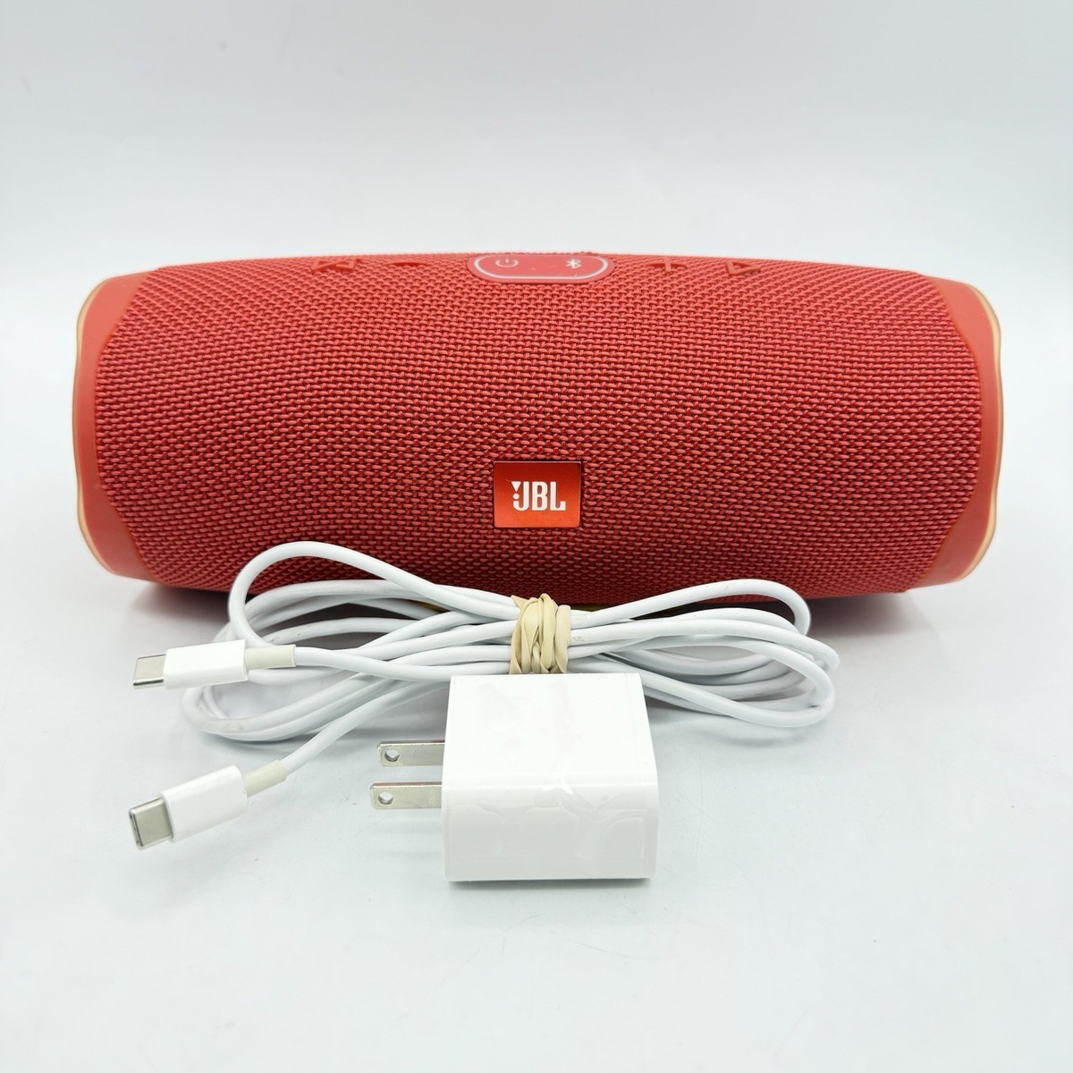 JBL Charge 4 Portable Waterproof Bluetooth Speaker Red Tested EUC