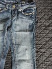 Grace in LA Straight Flair Low-rise Jeans Distressed Pretty Rhinestones Size 27 — photo 4