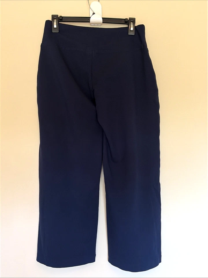 Pantalones Ponte Style & Co Azul Marino Pull On Elastizados Pierna Ancha Para Mujer Pequeños Medianos Foto 2 de 4