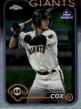 2024 Topps Pro Debut Jonah Cox #PDC-61 Chrome San Jose Giants 25D