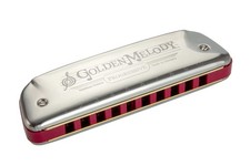 Hohner Golden Melody Progressive Harmonica, Key of C Comb: Plastic; red