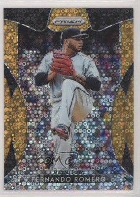 2019 Panini Prizm Tier III Neon Orange Donut Circle 121/150 Fernando Romero y0i