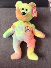 TY Peace Original Beanie Babies DOB February 1 1996 Irish Teddy Bear Plush W/Tag