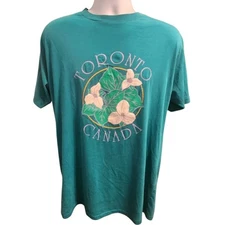 Vintage Toronto Canada XL Shirt Flowers Trillium Single Stitch