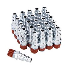 25-Pack 1/4 Inch Air Hose Fittings, 1/4'' Male NPT Industrial Plugs Kit, 1/4