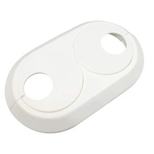 Doppelrosette Heizungsrohr 15–28mm variabel | Rohrabdeckung Heizung Weiß NEU