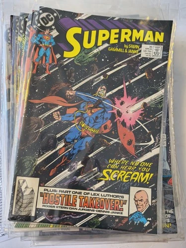 Lot of 50 Vintage DC Superman Comics Copper Age 1987-1991 *List in Photos*
