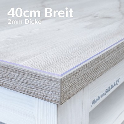 ANRO Tischschutzfolie 2mm 40cm Breite Transparent Tischdecke Weich PVC Folie