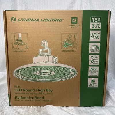 New Lithonia Lighting LED 15 in Round High Bay 21k-27k Lumen 120-347V wet module
