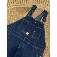 Vintage 40s/50s Headlight Overalls Mens L/XL Denim Workwear Bibs USA Made RARE