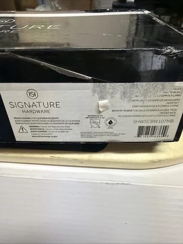 Signature Hardware Berwyn 1.2 GPM Single Hole Bathroom Faucet SHWSCBW107MB - Picture 2 of 4