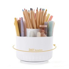 360 Degree Rotating Desk Organizer, Dual-Purpose Pencil Pen Holder for Desk, ...