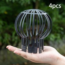 4 pezzi di protezione per grondaia, filtro di scarico a pavimento nero per