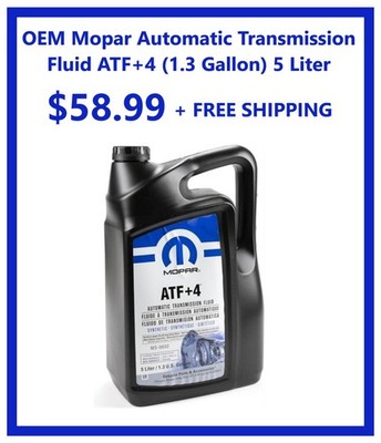 New Genuine Mopar Automatic Transmission Fluid Oil ATF+4 5 Liters OE 68218058AC