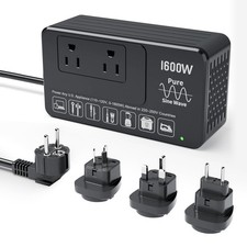 1600W 220V to 110V Converter Power Any U.S. Appliance in 220-250V Countries ...
