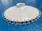 Vintage French Milk Glass White Opaline Pendant Ceiling Coolie Lamp Shade 25cm