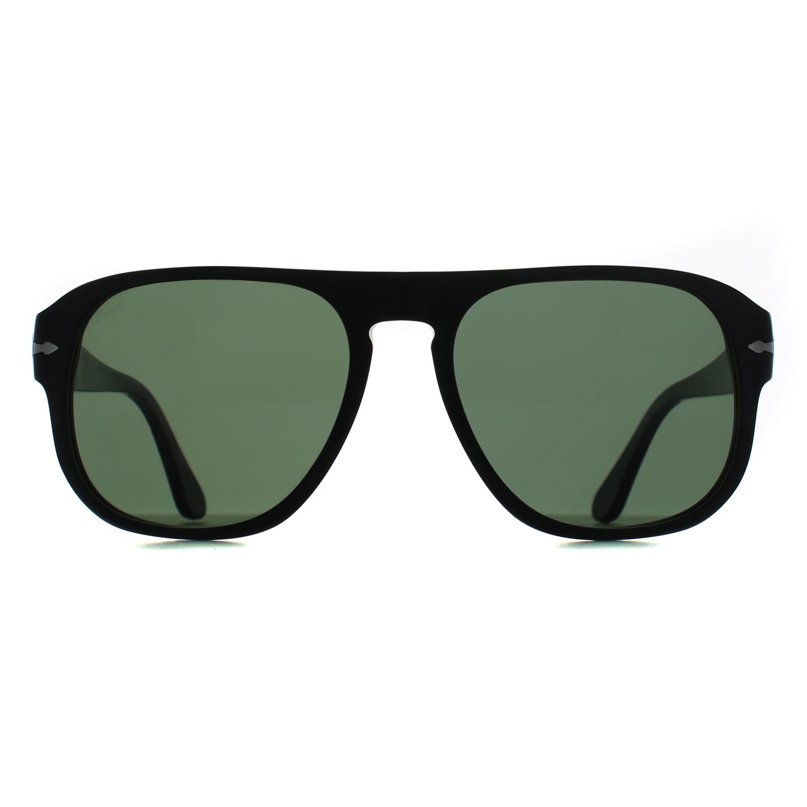 Persol Unisex Sunglass PO3310S - Jean - Frame color: Black, Lens color: Green - Image 2