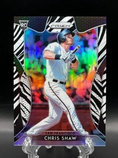 Chris Shaw 2019 Panini Prizm Rookie Zebra Stripe Prizm /99 RC #63