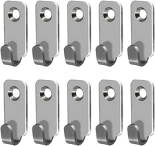 10Pcs Heavy Duty Hanger 304 Stainless Steel Wall Mounted Mini J Hook for Mirror 