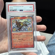 Pokemon SV Paldean Fates Entei 112/091 Shiny Rare Holo PSA 9 English 2024 on eBay