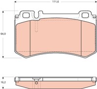 Bremsbelagsatz FÜR MERCEDES-BENZ S-KLASSE (W221, V221) - TRW GDB1735