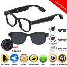 6K AI Smart Glasses with 100MP Camera AI Touch Sport Sunglasses