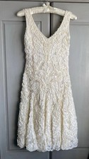 Wedding Dress Short Size 10 Cream Ivory Lace