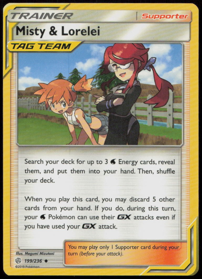 Misty & Lorelei 199/236 NM Cosmic Eclipse Uncommon Pokemon