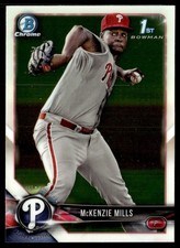 2018 Bowman Chrome Prospects McKenzie Mills Philadelphia Phillies #BCP87