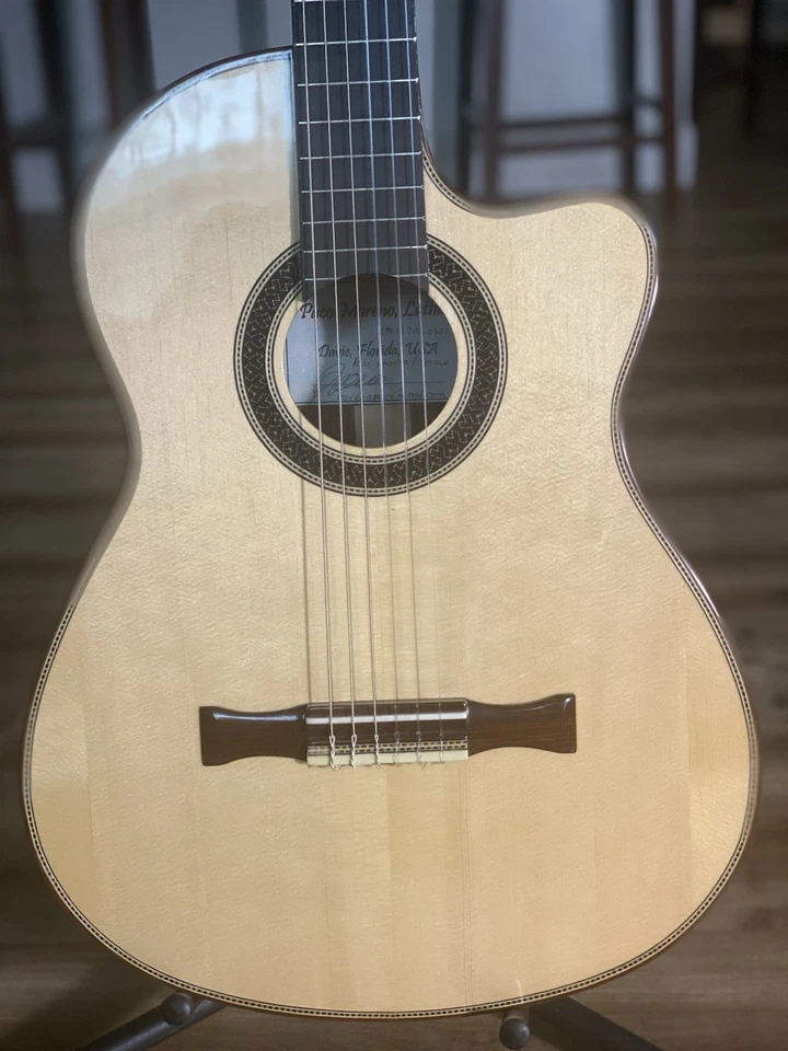 All solid Palo Escrito Rosewood, Spruce, Ebony, Hand Made Classical Guitar - Image 2 of 4