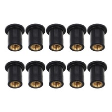 Écrous de puits en plastique durables pour moto, 10 pièces, écrous de