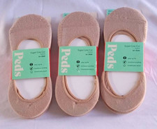 Peds Women's Super Low Cut Cushion Liner Nude Socks, 9 Pairs, 8-12 Shoe Size, BN