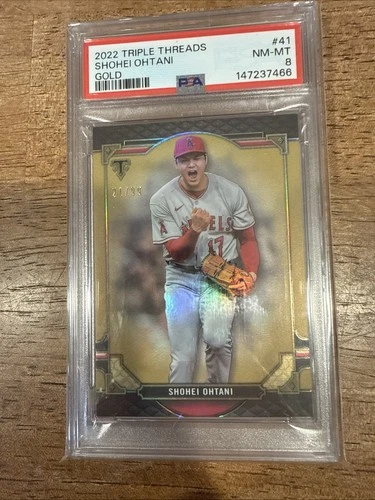 2022 Topps Triple Threads Shohei Ohtani Gold #21/99 PSA 8 🔥
