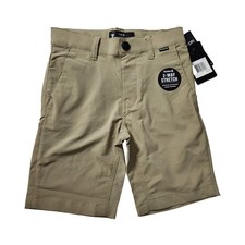 Hurley Boys H2O-Dri 2-Way Stretch Walk Shorts Khaki Tan Size 7 NEW