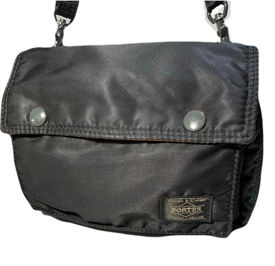 #ad PORTER TANKER Mini Shoulder Bag Black Nylon Crossbody Bag Yoshida Japan $89.99
