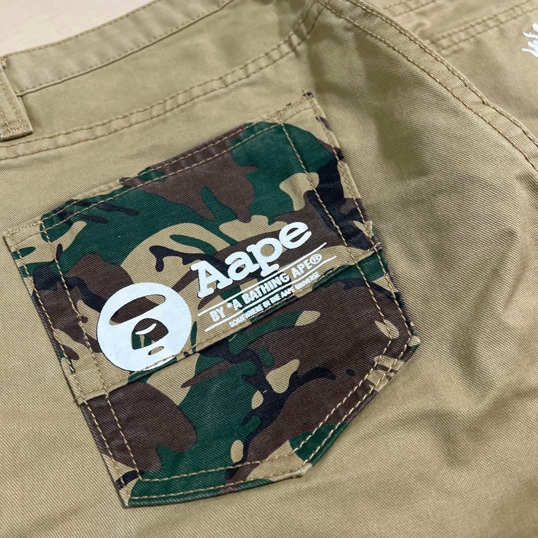 Aape A Bathing Ape Chino Pants Straight Beige/Camouflage W29 AB0226241 thumbnail 4