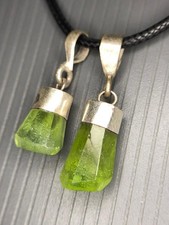 Natural Peridot Pendant Handmade 925 Sterling Silver Gemstone Pakistan